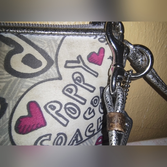 Coach Poppy Graffiti Wristlet - Picture 9 of 10